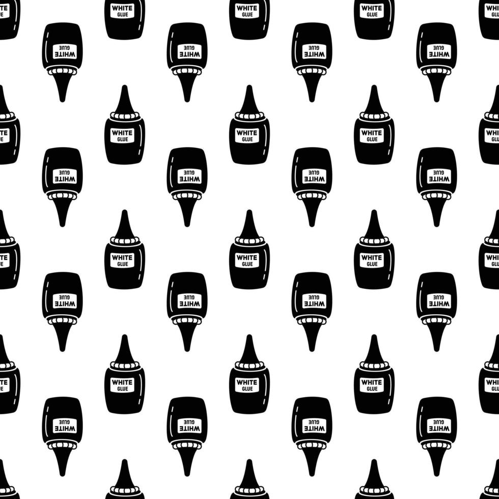 White glue bottle pattern seamless vector