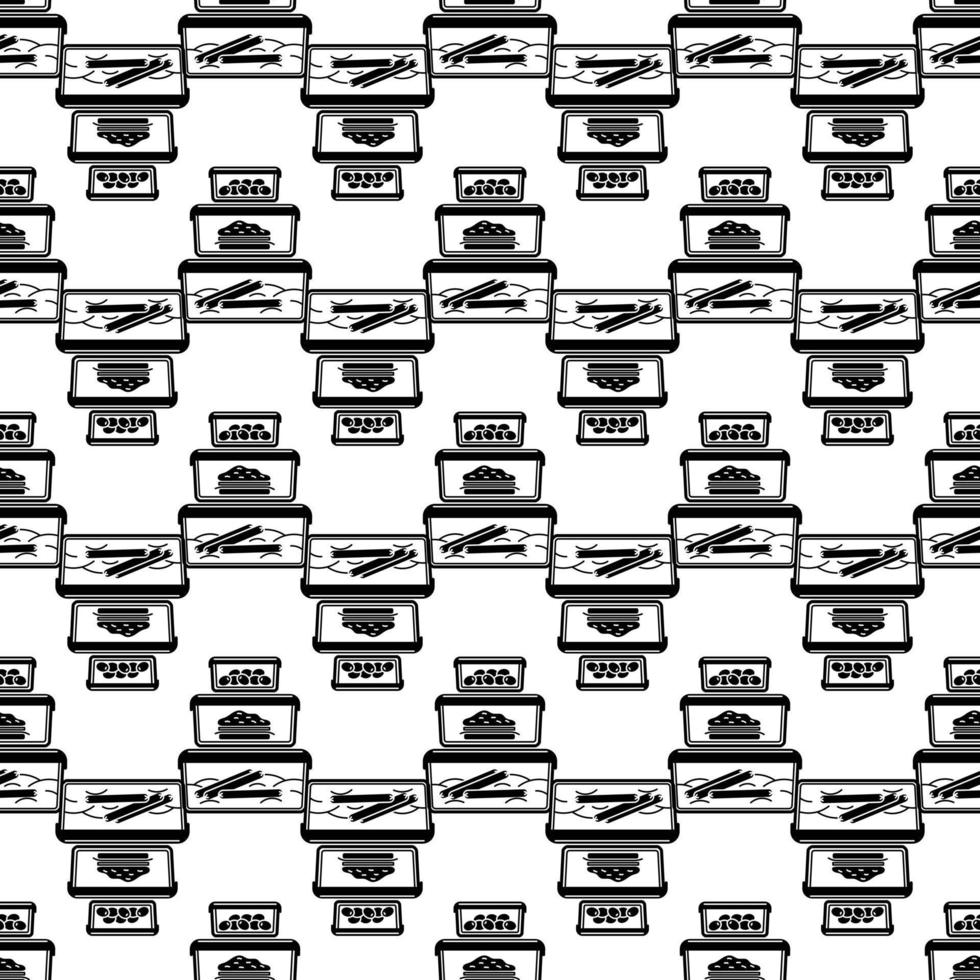 Stack of lunch box pattern seamless vector