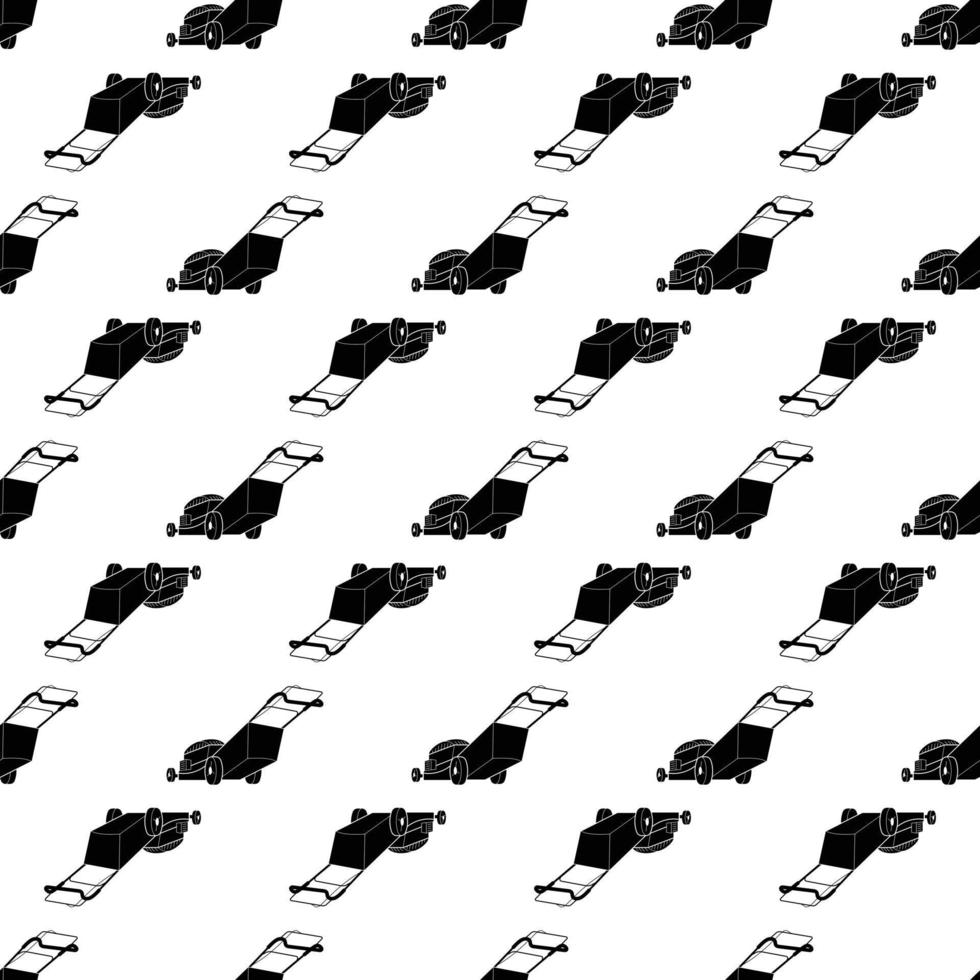 Garden lawn mower pattern seamless vector