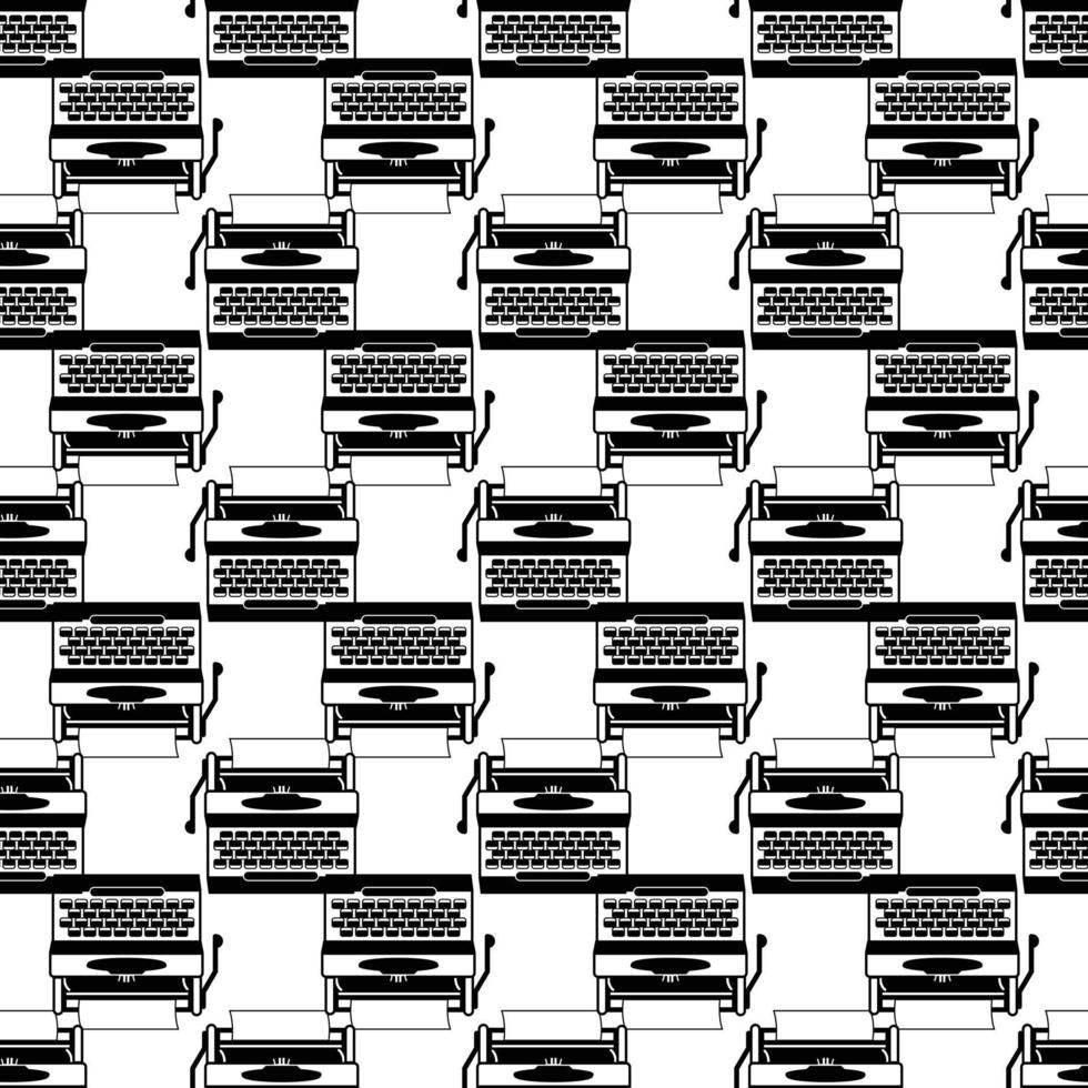 Antique typewriter pattern seamless vector