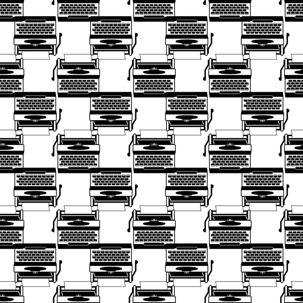 Antique typewriter pattern seamless vector