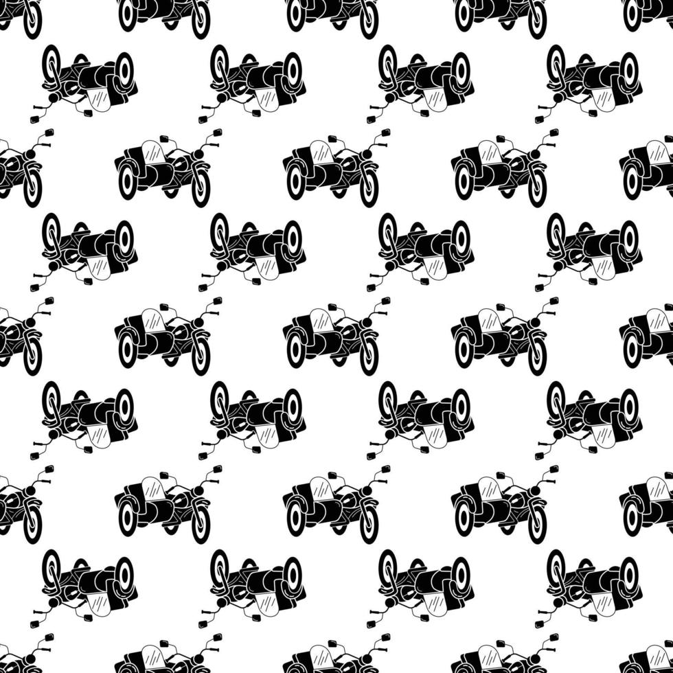 Motorbike tricycle pattern seamless vector