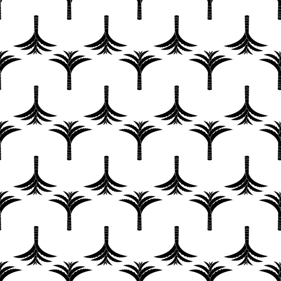 Aloe vera plant pattern seamless vector