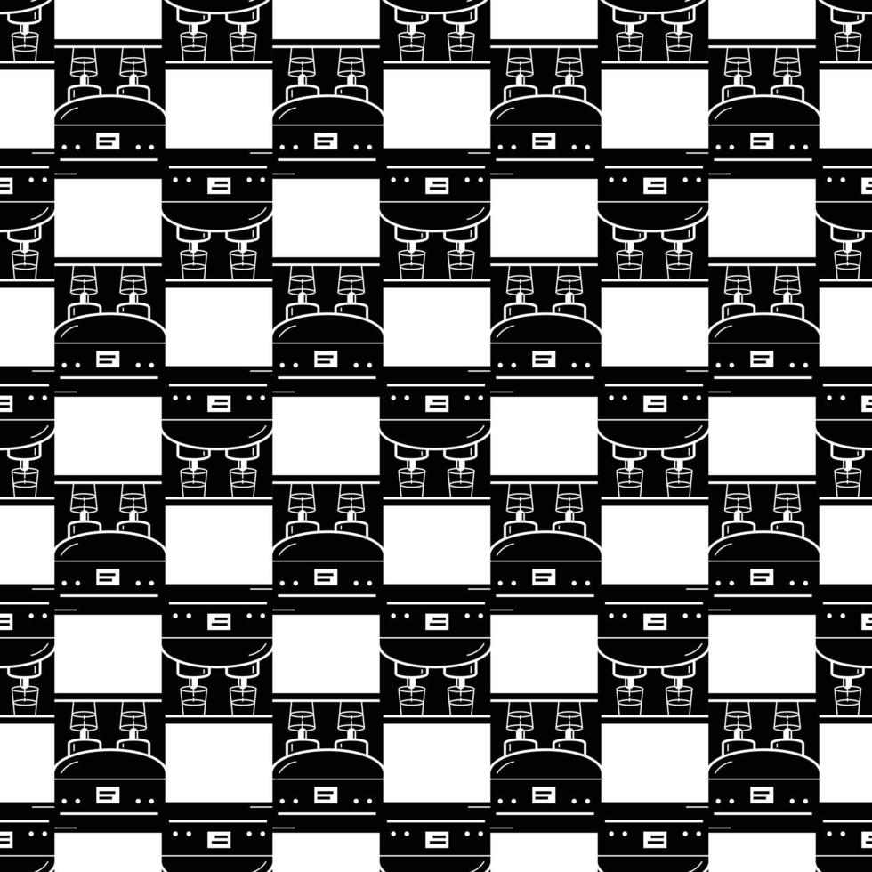Latte machine maker pattern seamless vector