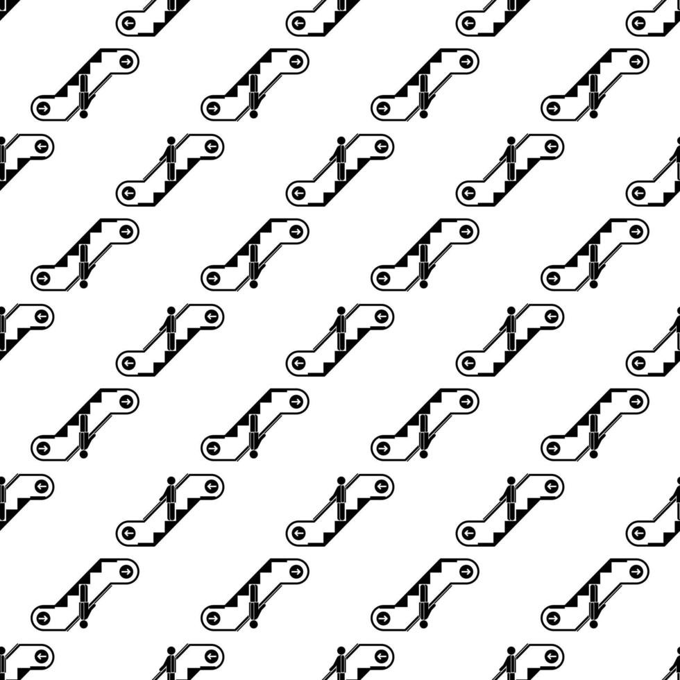Man escalator move down pattern seamless vector