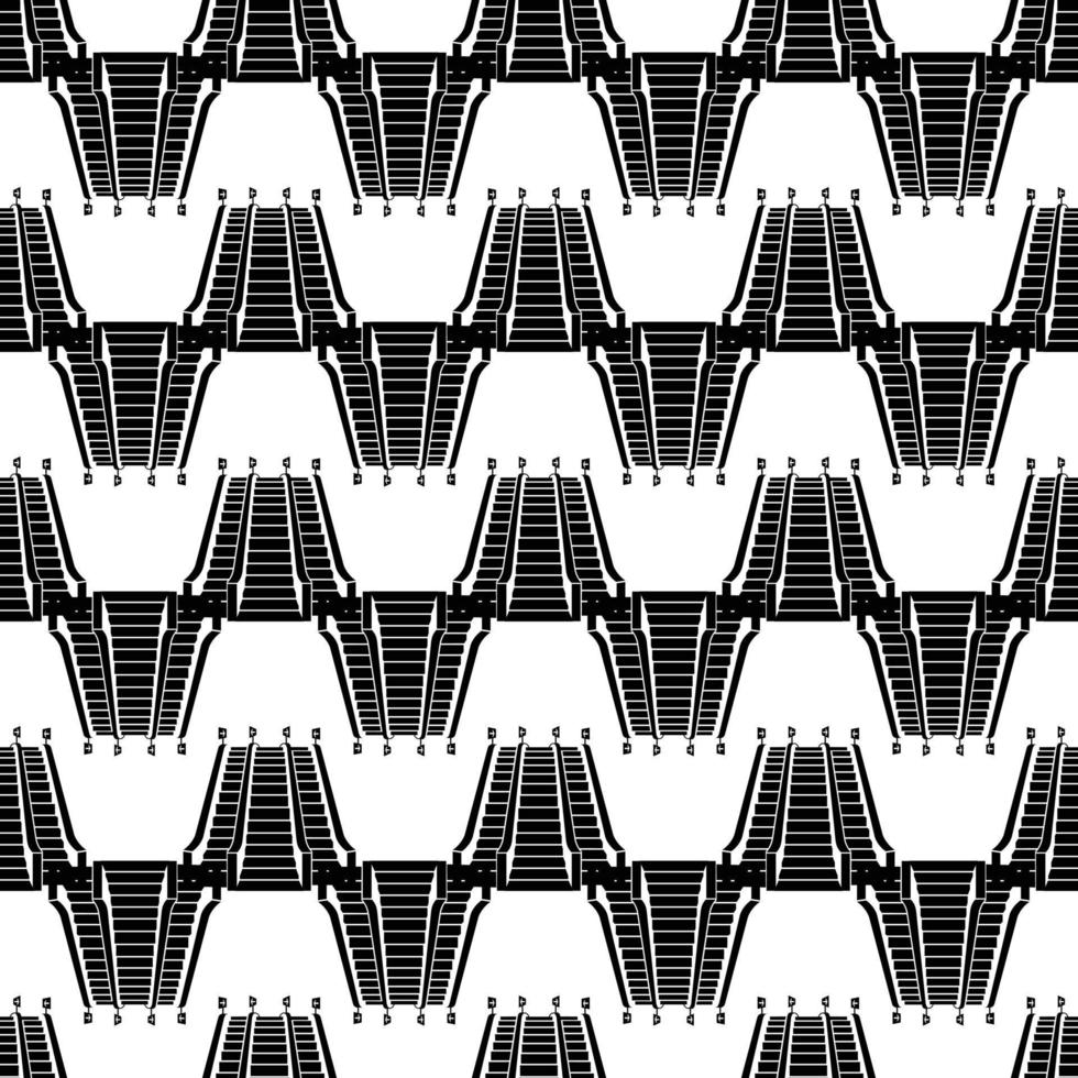 Triple escalator pattern seamless vector