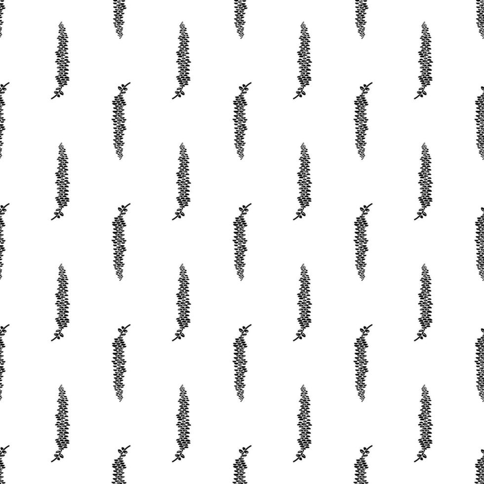 Succulent long branch pattern seamless vector