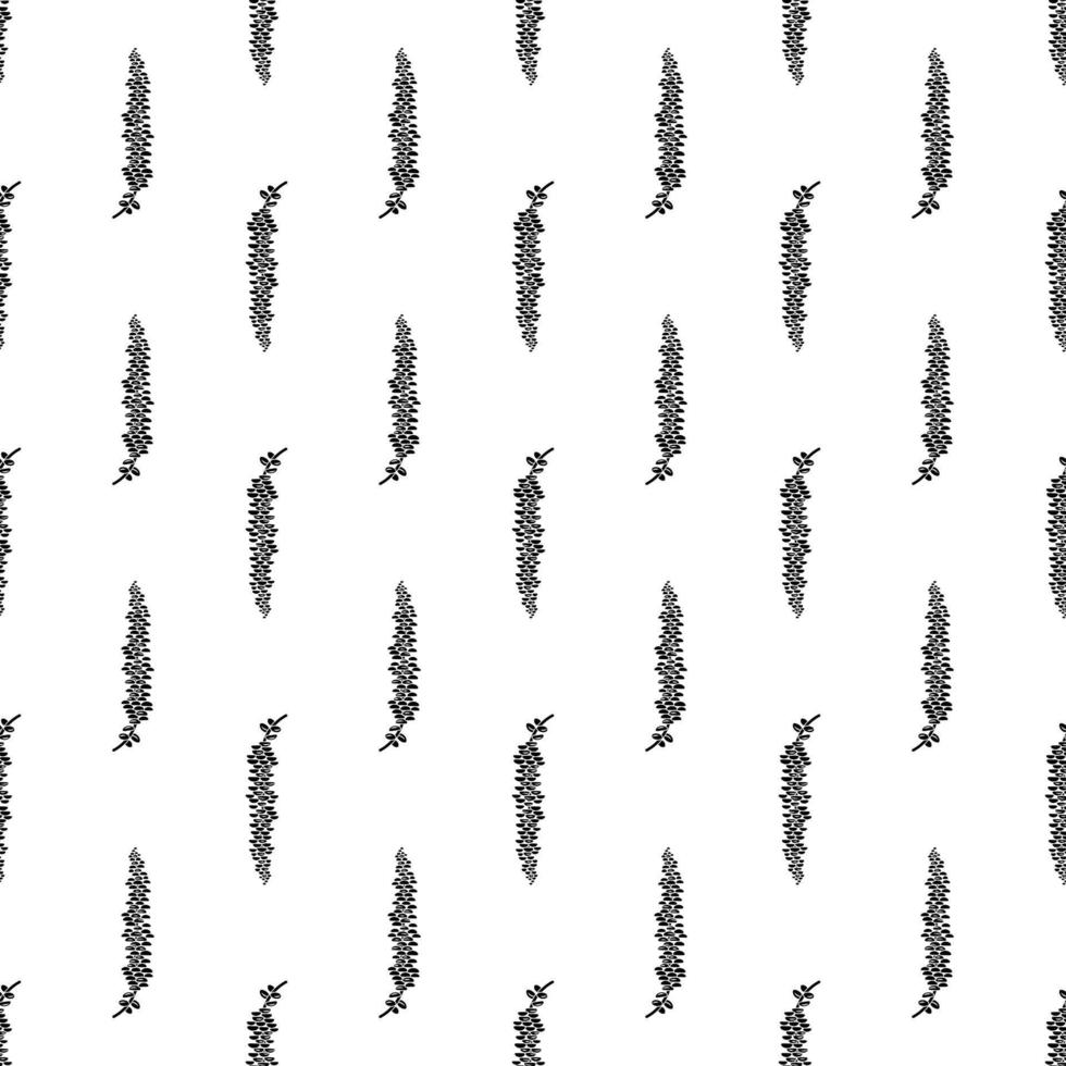 Succulent long branch pattern seamless vector