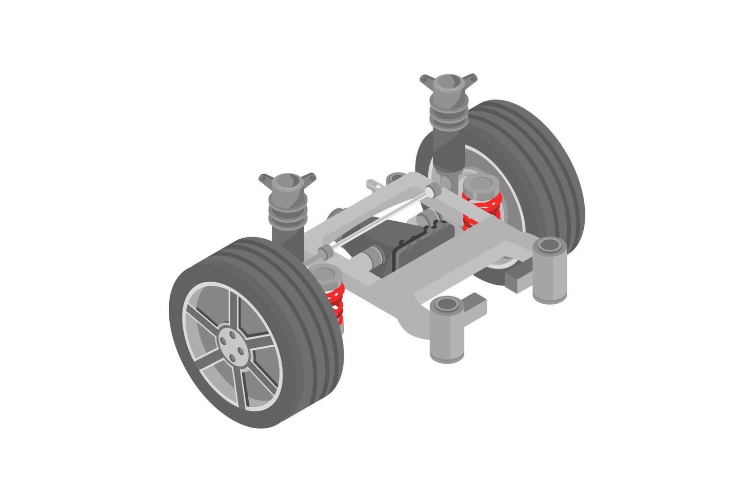 suspension system of the car  vector