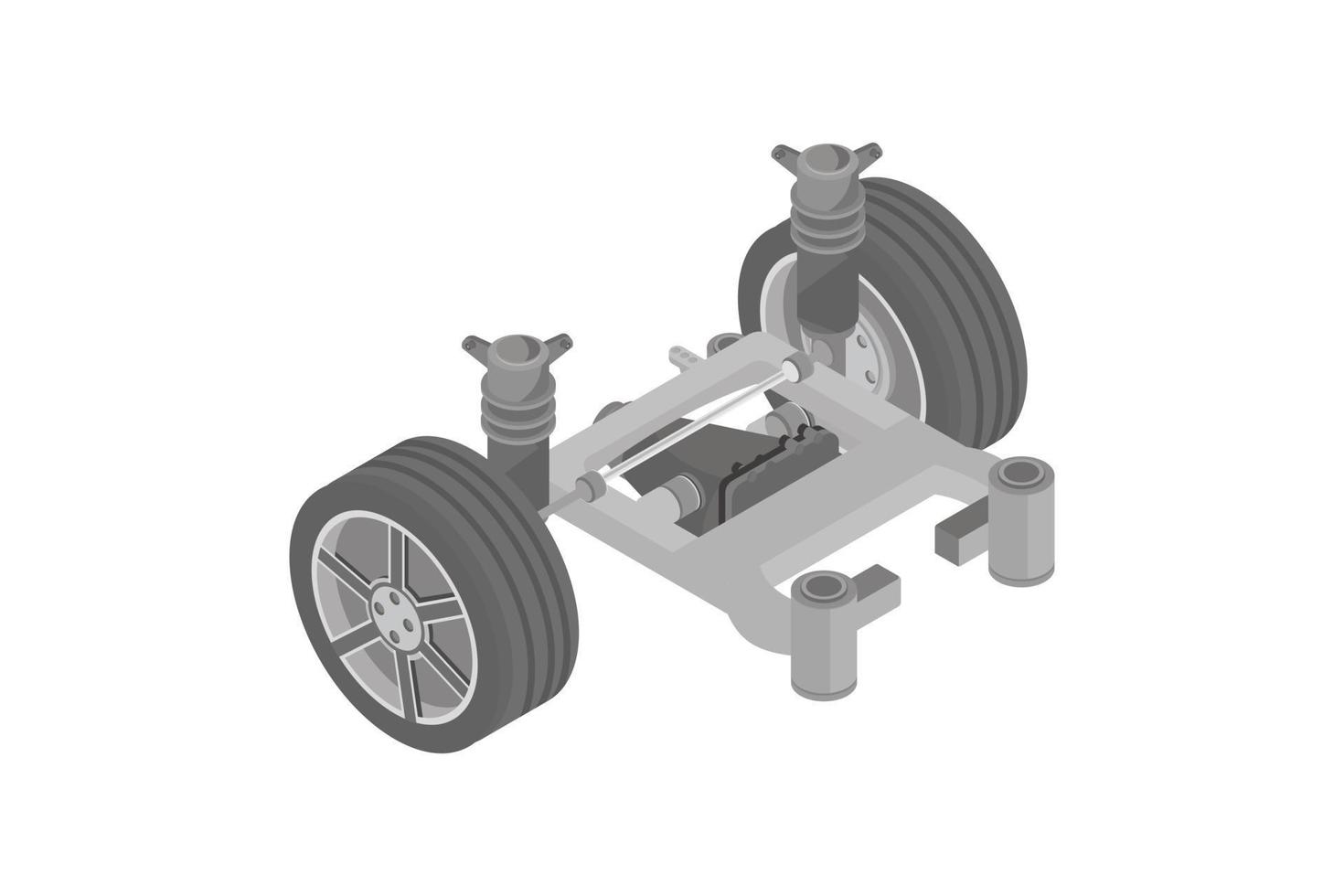 suspension system of the car  vector