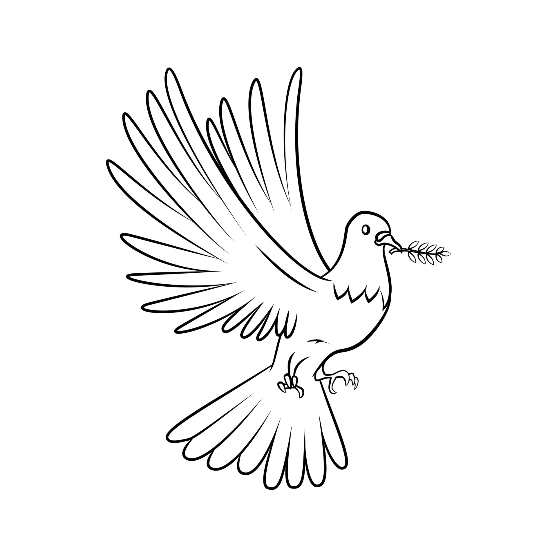 Sketch of pigeon stock vector. Illustration of freedom - 24772314