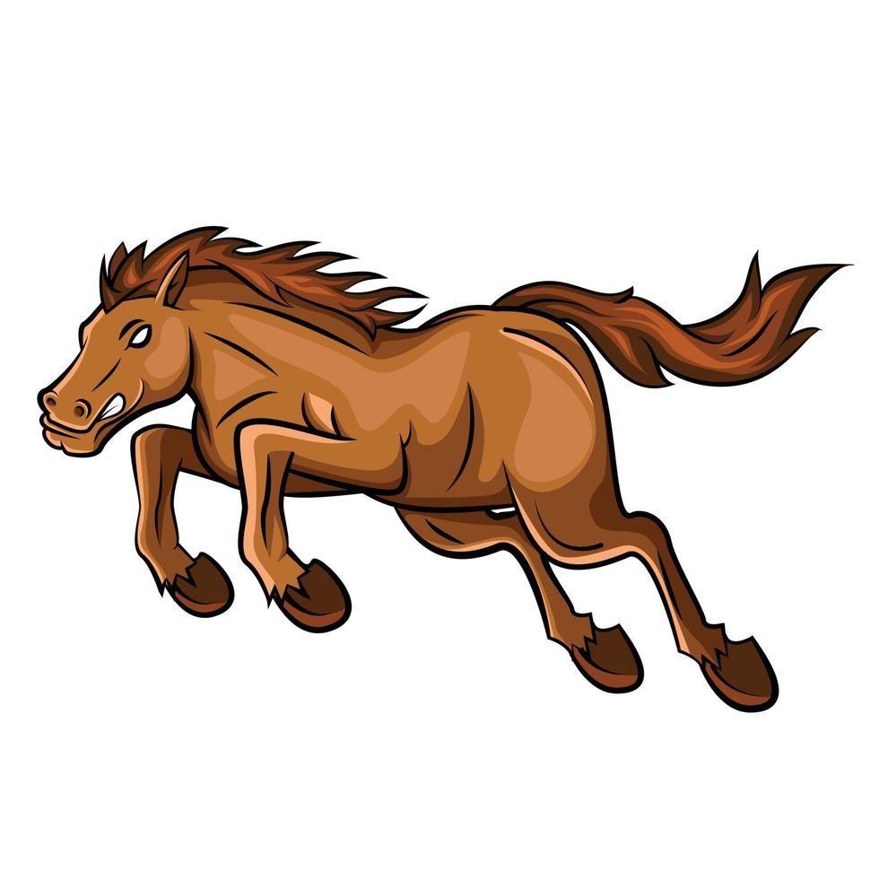 diseño de ilustración de vector de caballo