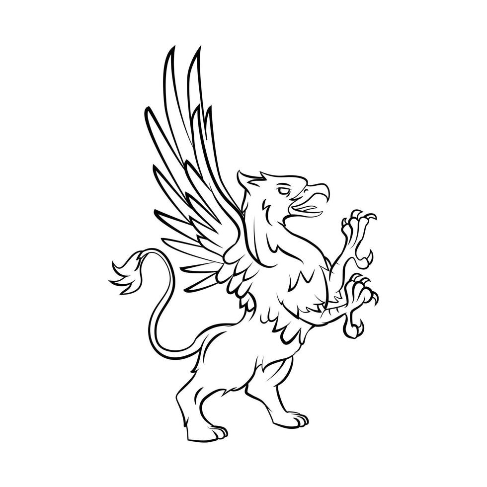 Griffin Vector Black and White