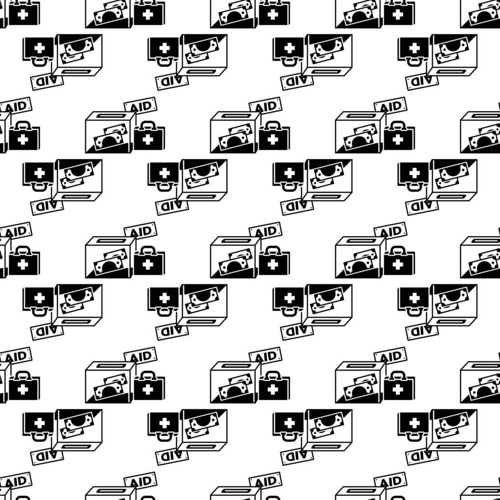 Migrant money aid pattern seamless vector