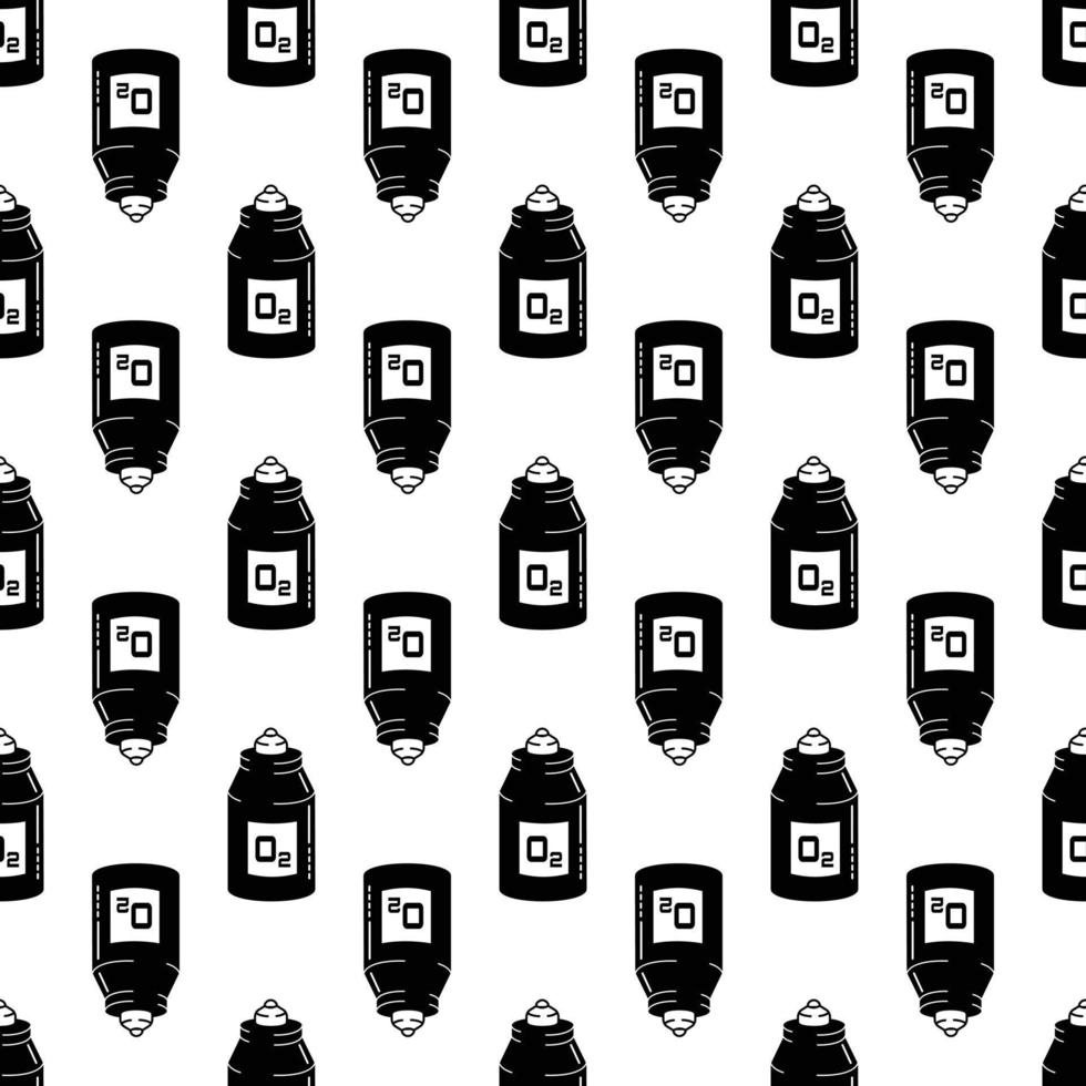 Oxygen bottle pattern seamless vector