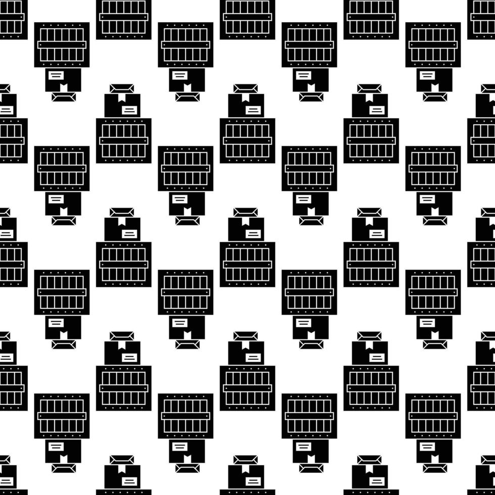 Parcel boxes pattern seamless vector