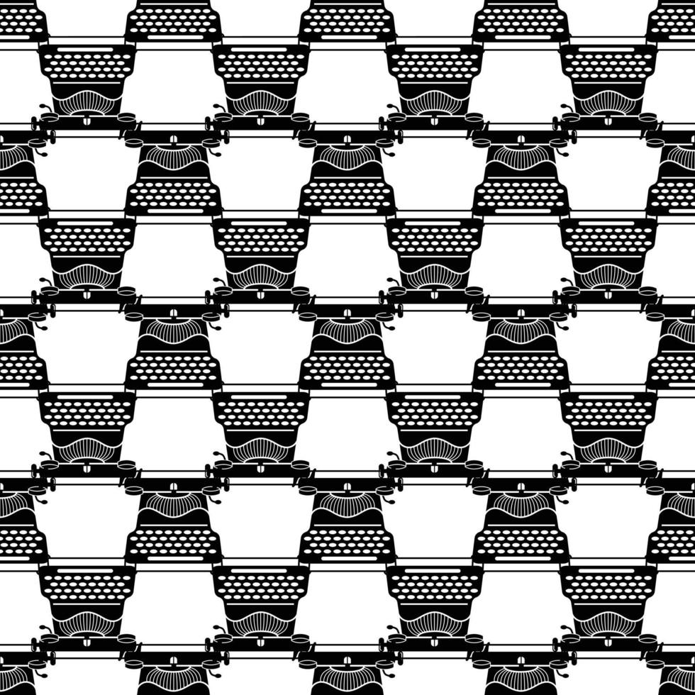 Vintage typewriter pattern seamless vector