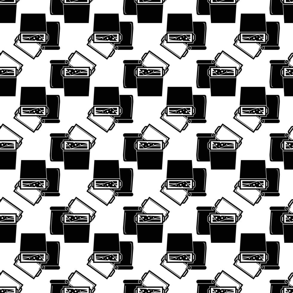 Food lunch box pattern seamless vector