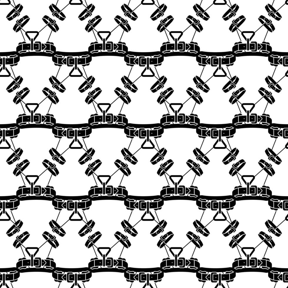 Hiking belt equipment pattern seamless vector