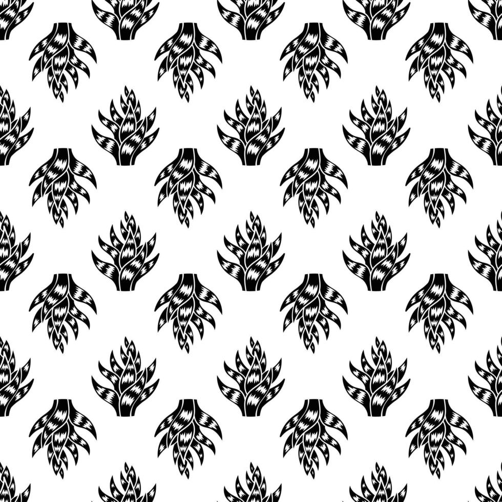 Succulent pattern seamless vector