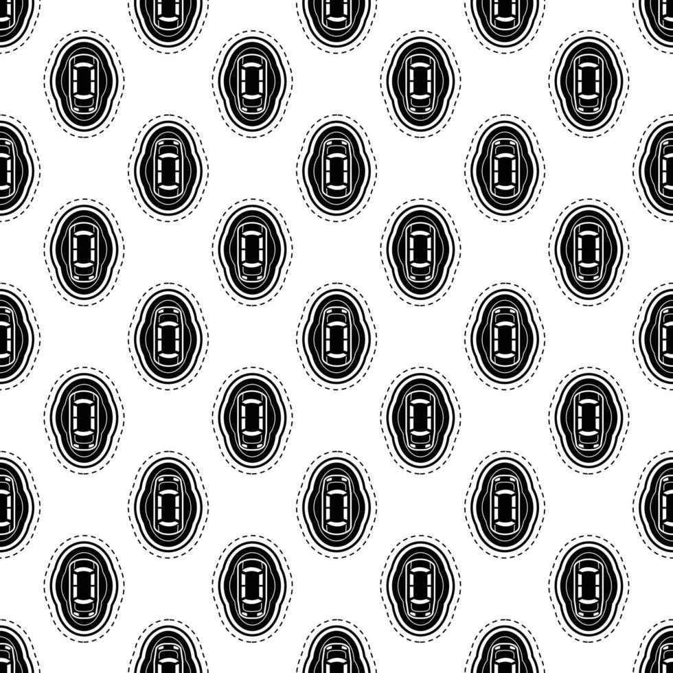Driverless car top view pattern seamless vector