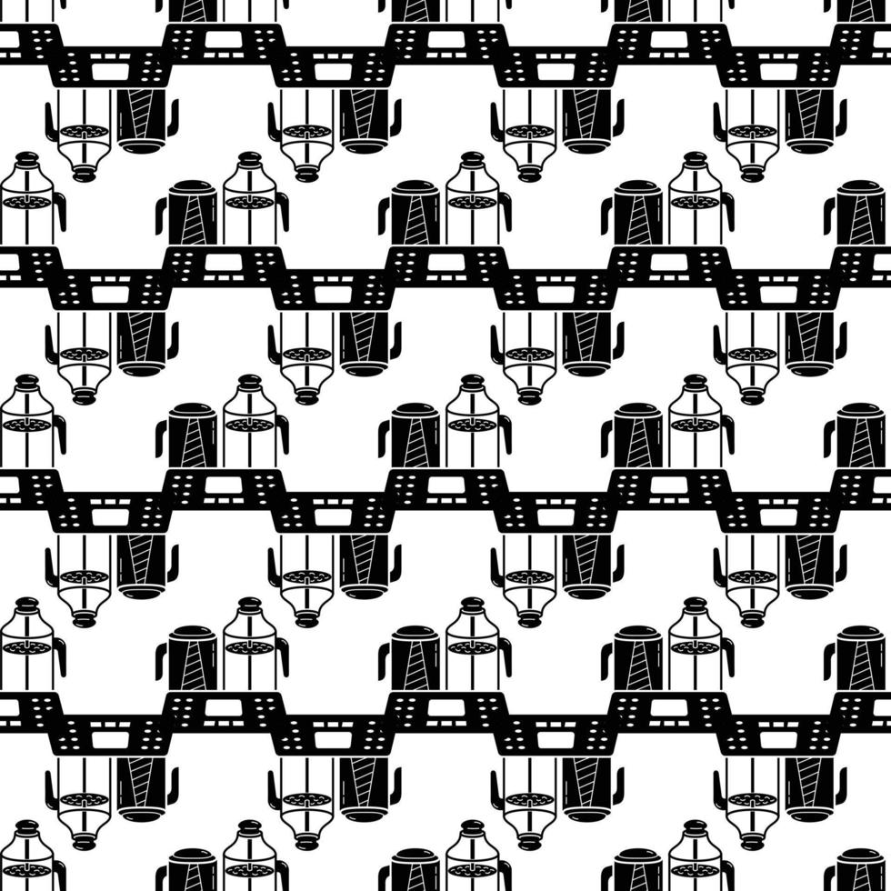 Modern food machine pattern seamless vector