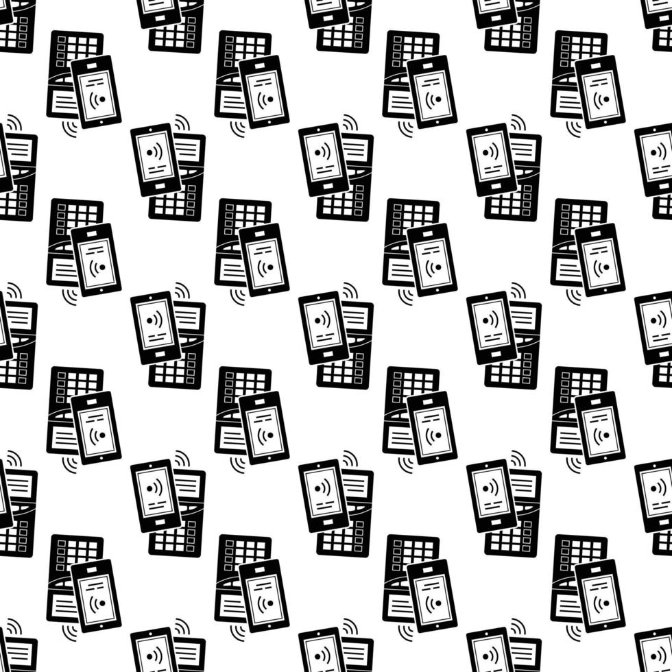 Smartphone terminal payment pattern seamless vector