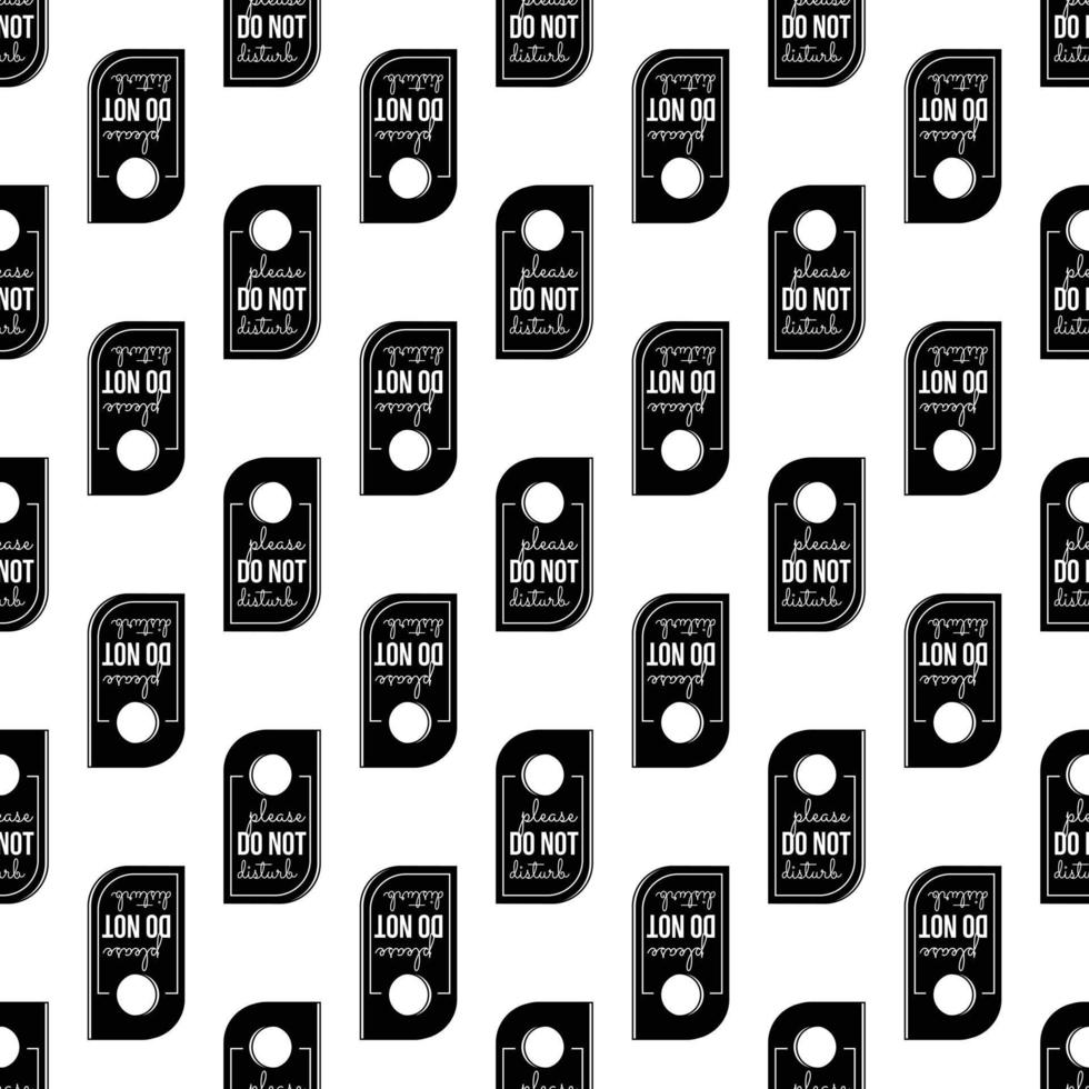 Dont disturb hotel tag pattern seamless vector