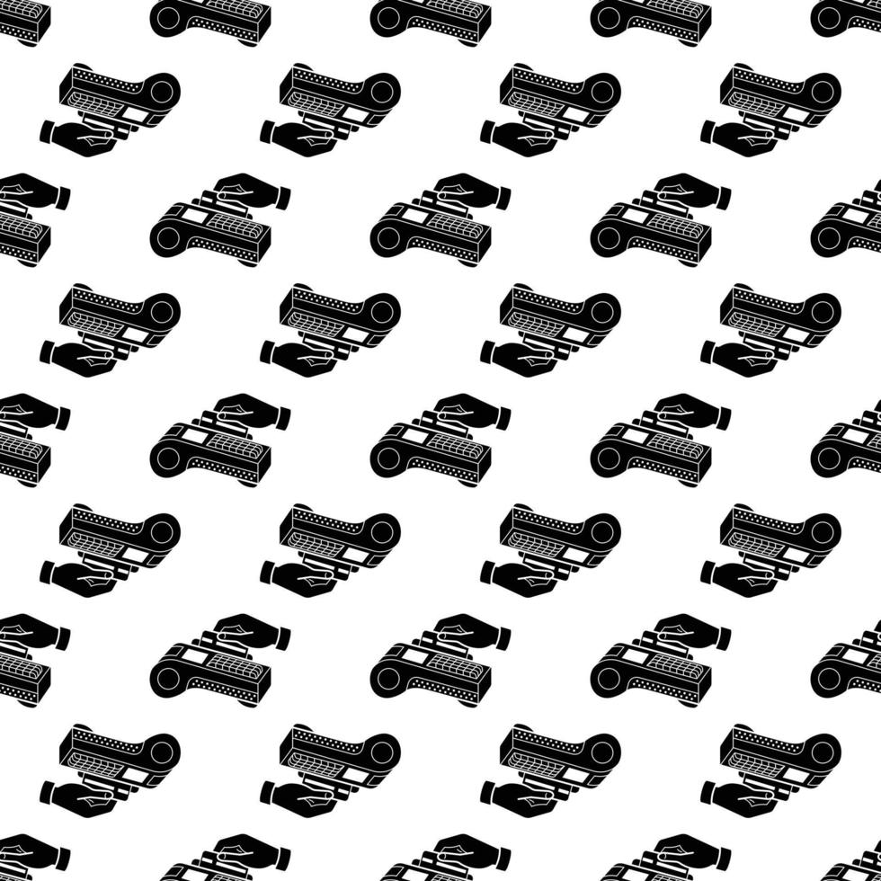 Pos terminal pattern seamless vector