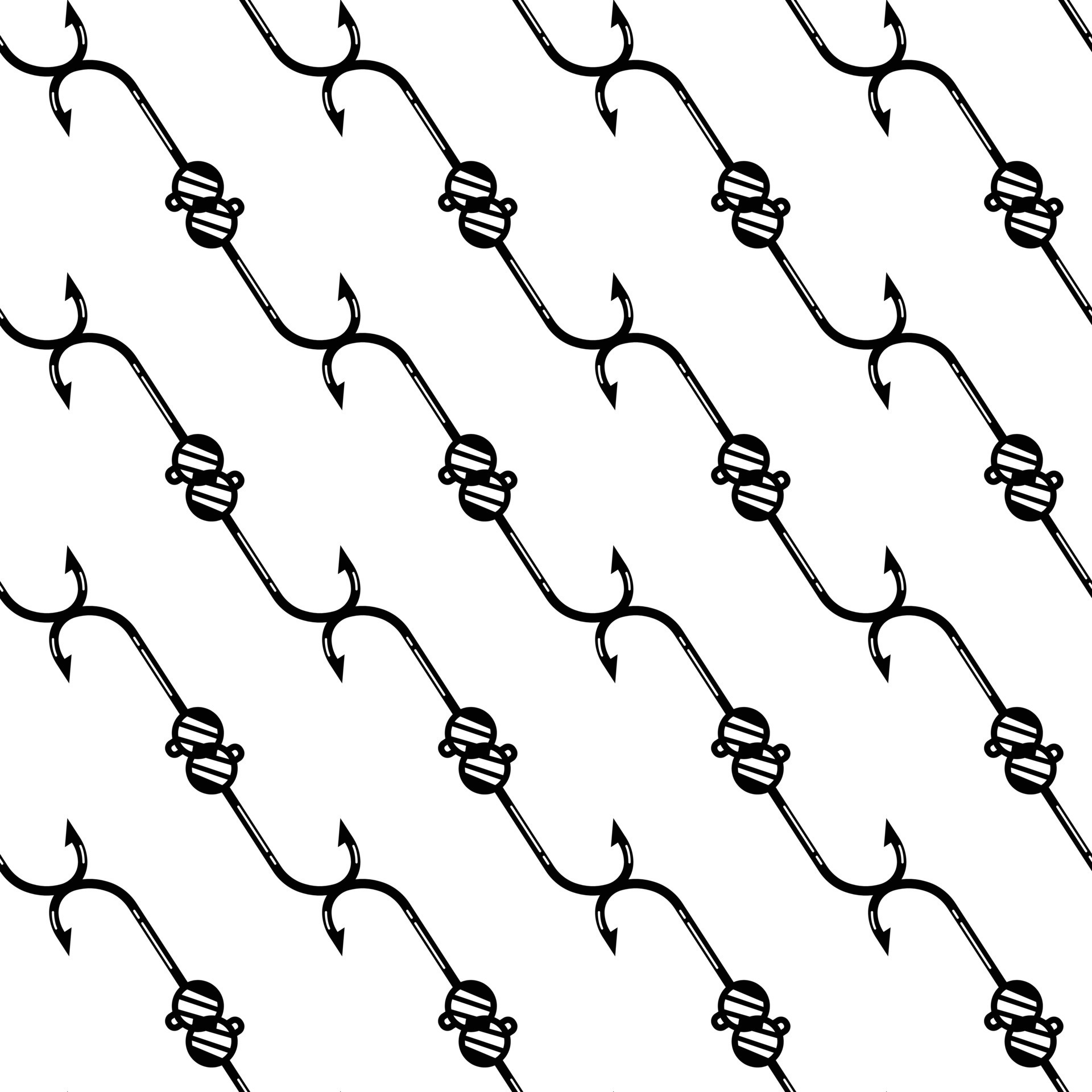 Metal fish hook pattern seamless vector 15881487 Vector Art at Vecteezy