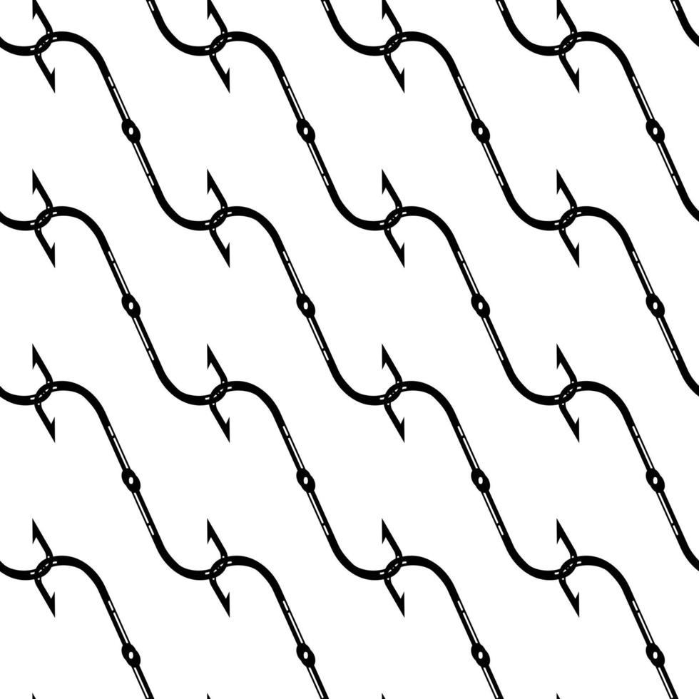 New fishing hook pattern seamless vector