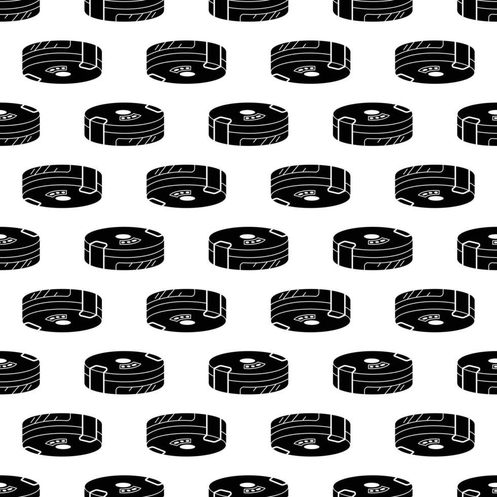 Robot vacuum cleaner pattern seamless vector