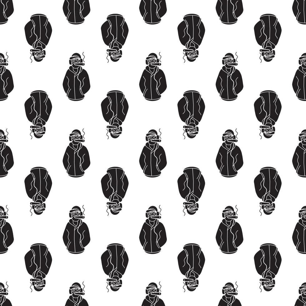Rapper smoking pattern seamless vector