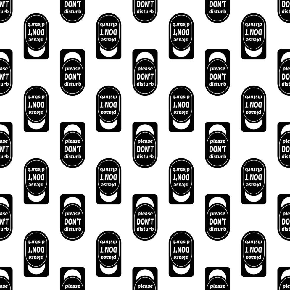 Please dont disturb door tag pattern seamless vector