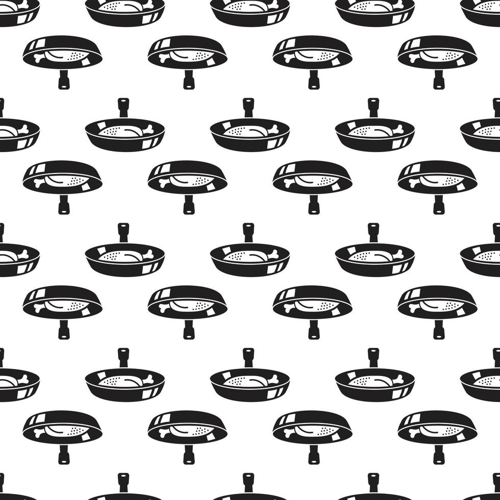 Meat in griddle pattern seamless vector