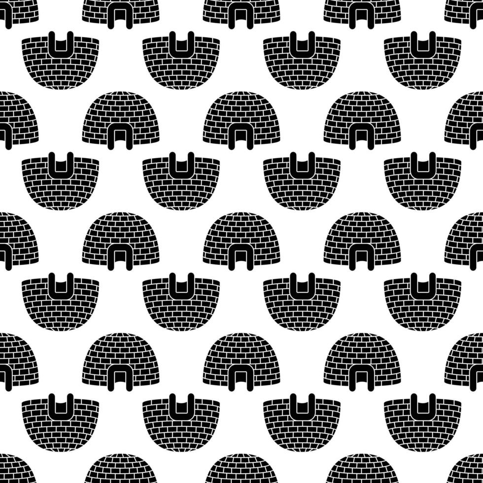 Ice igloo pattern seamless vector