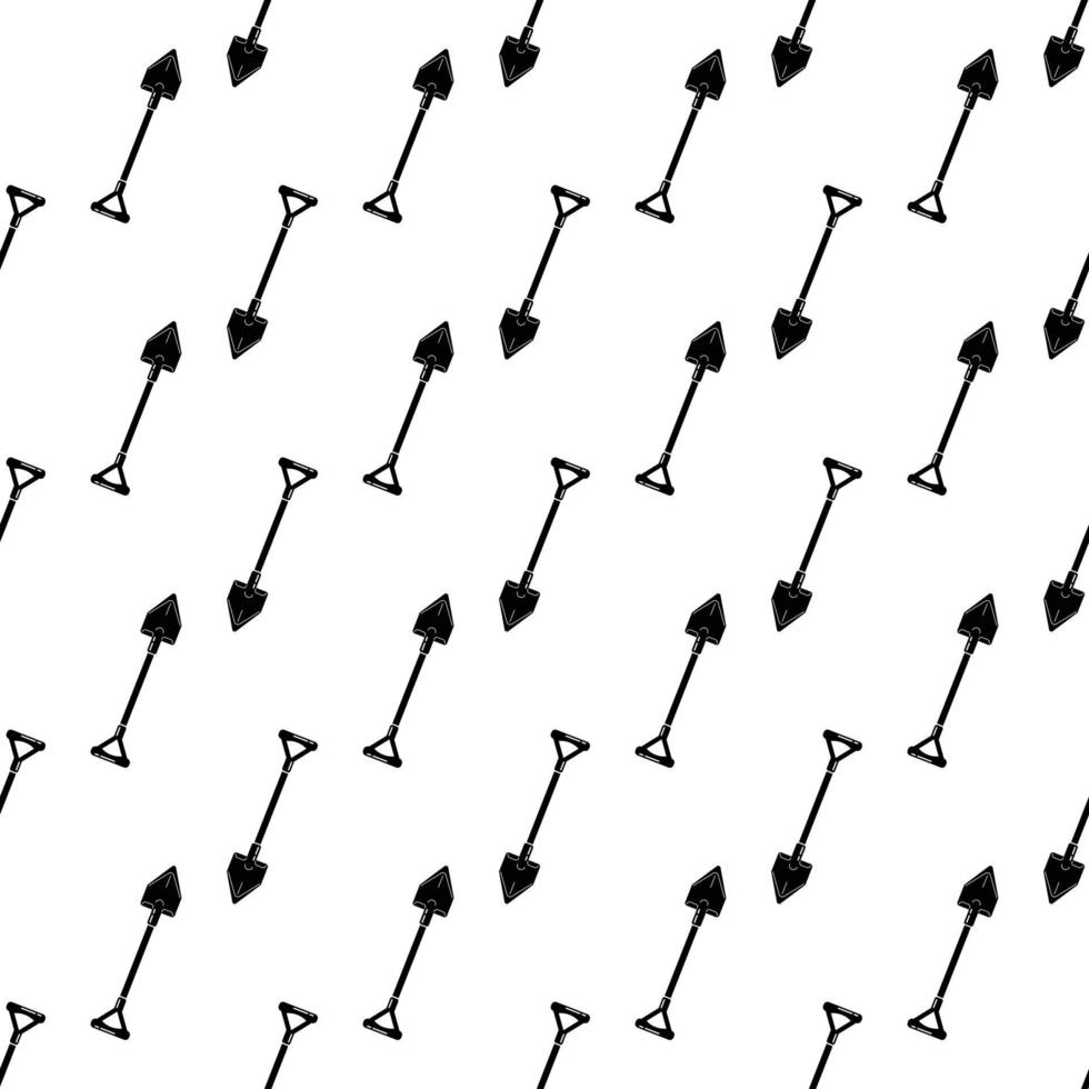 Shovel pattern seamless vector