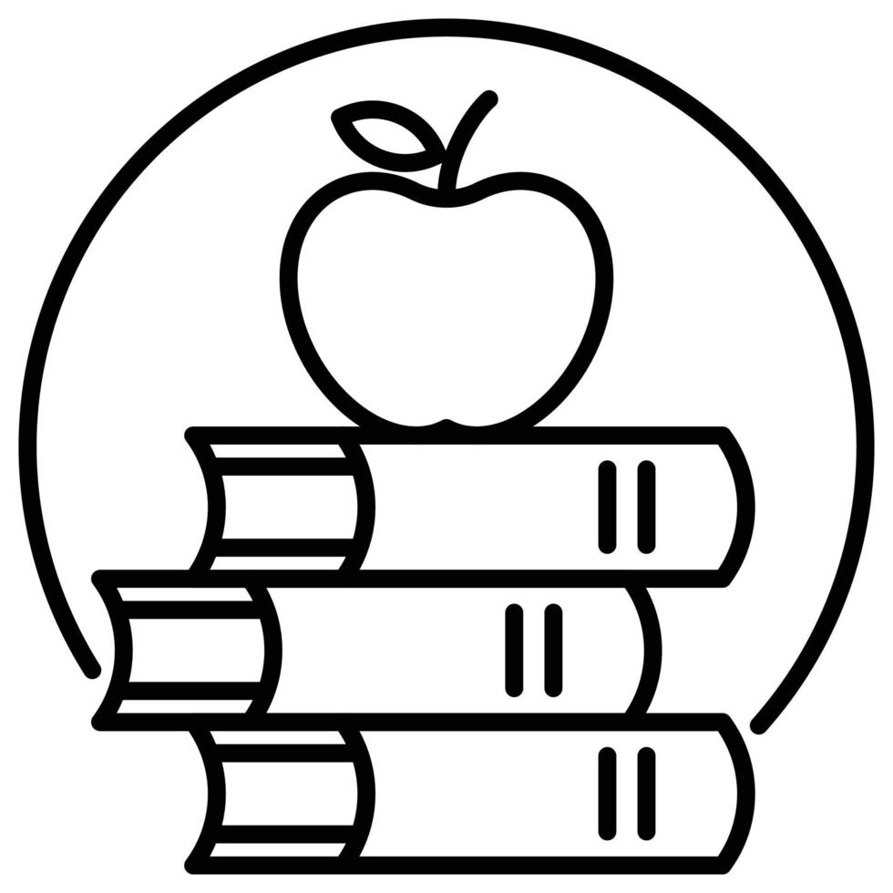 Outline icon for education books and learning. vector