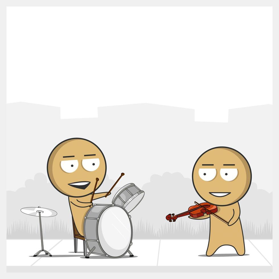 Musicians play musical instruments vector