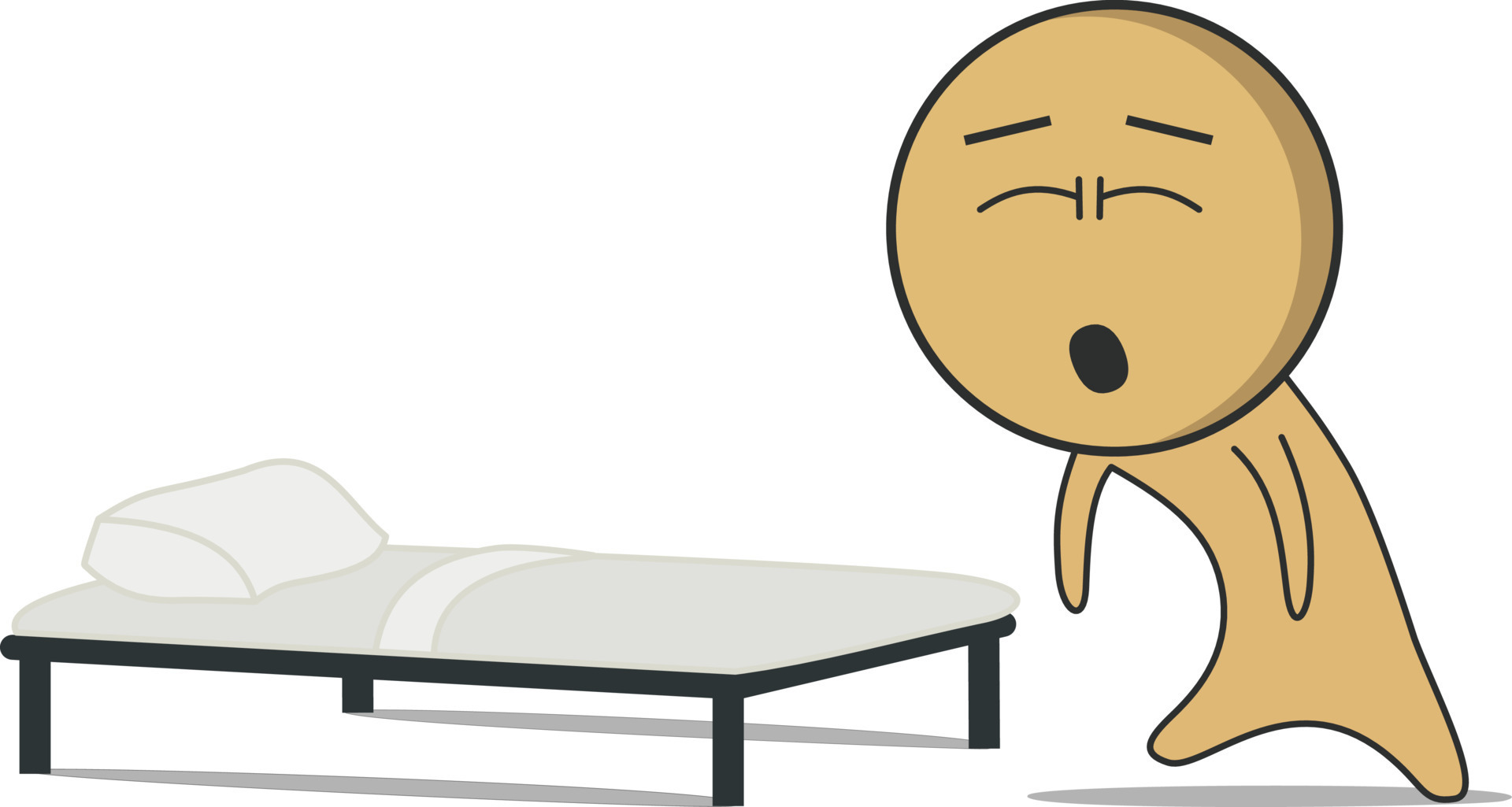Man getting out of bed in the morning 15881776 Vector Art at Vecteezy