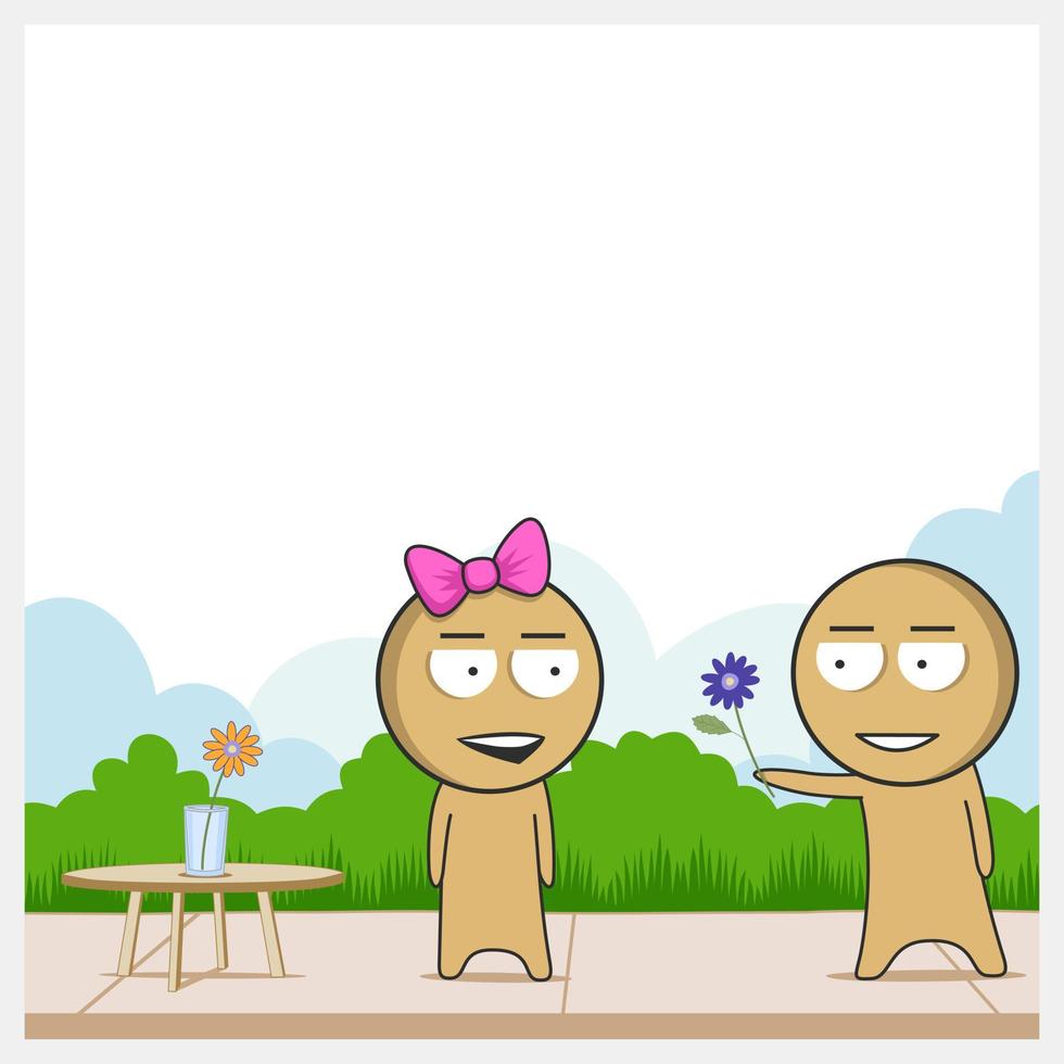 Romantic relationship of a couple in love vector