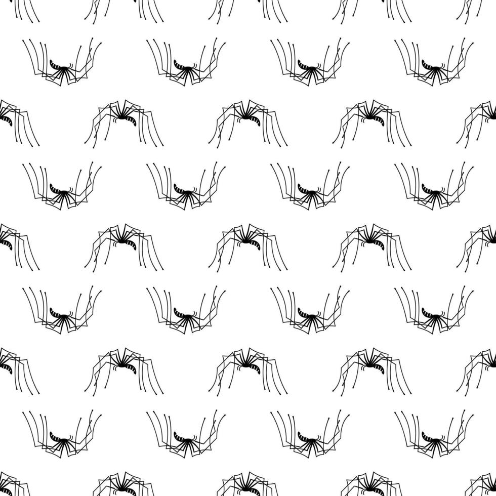 Long leg spider pattern seamless vector