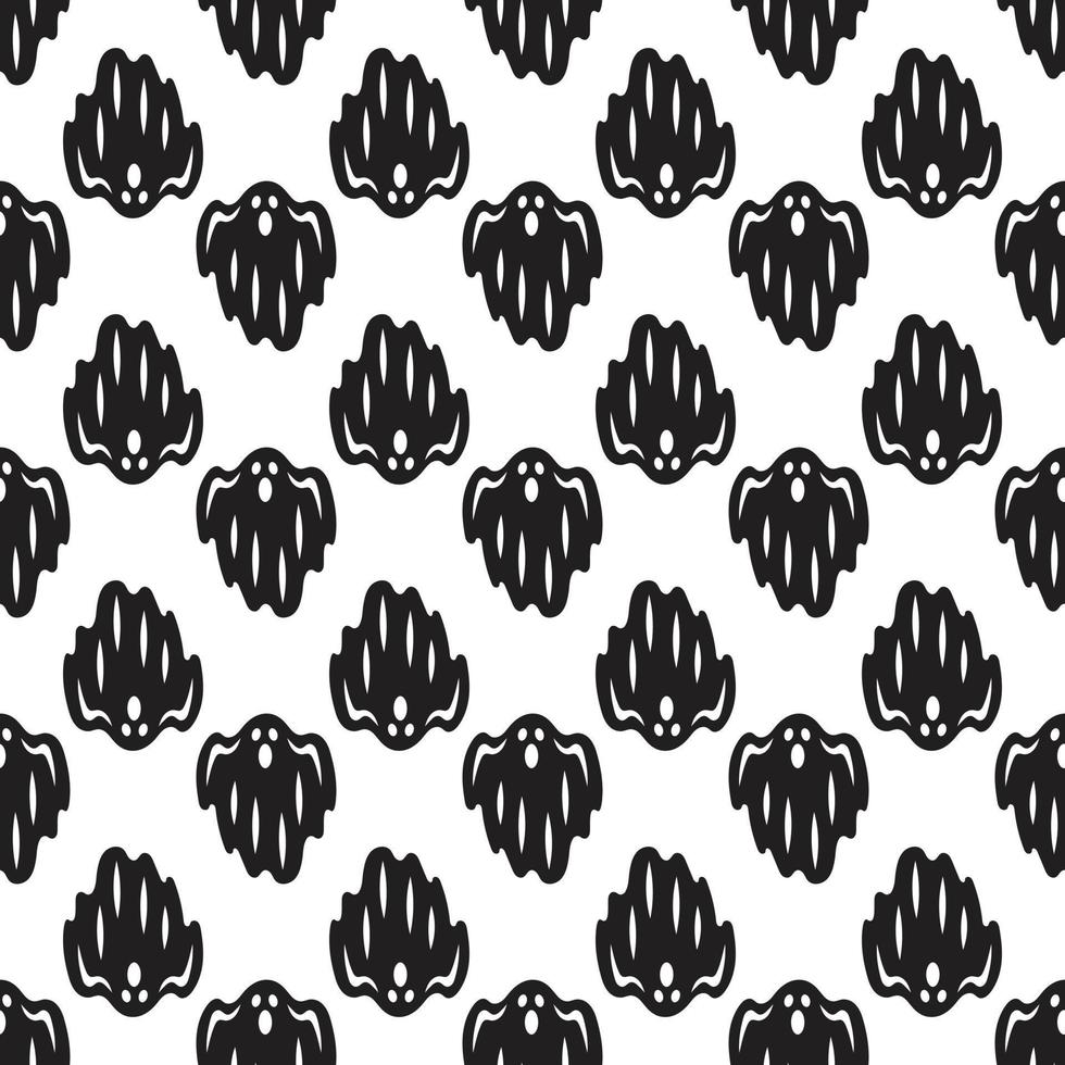Halloween ghost pattern seamless vector