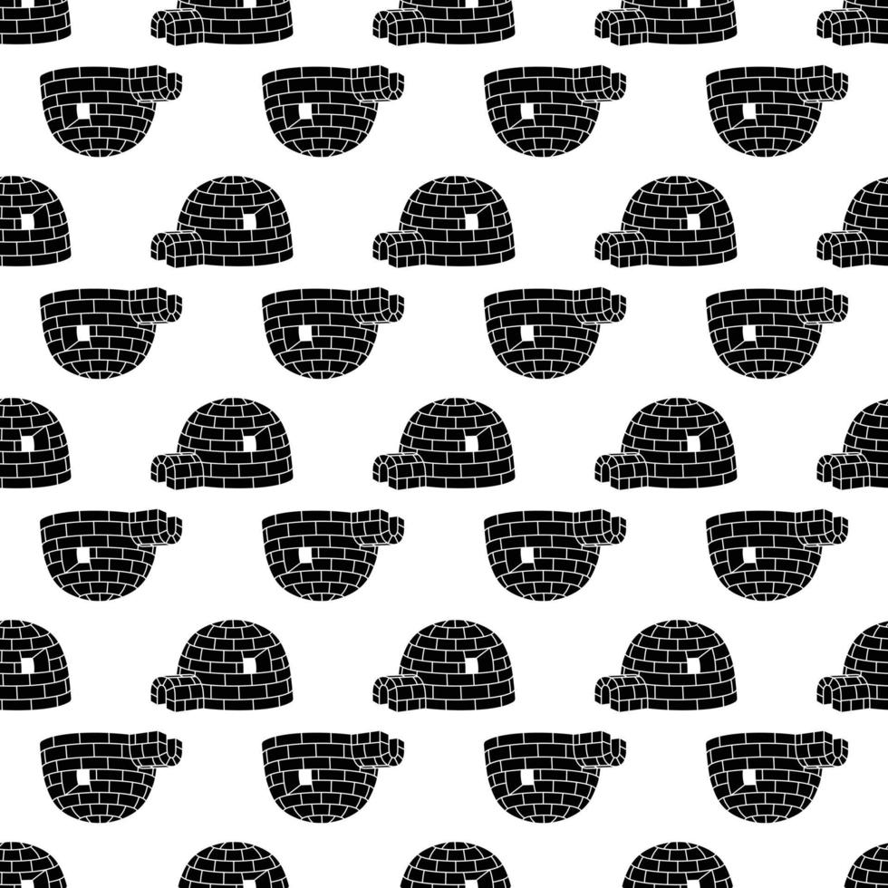 Eskimo igloo pattern seamless vector