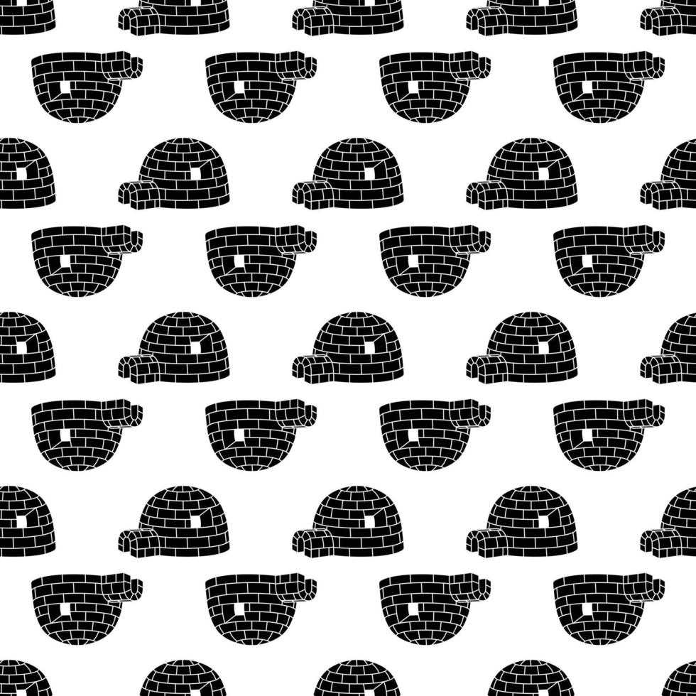 Eskimo igloo pattern seamless vector