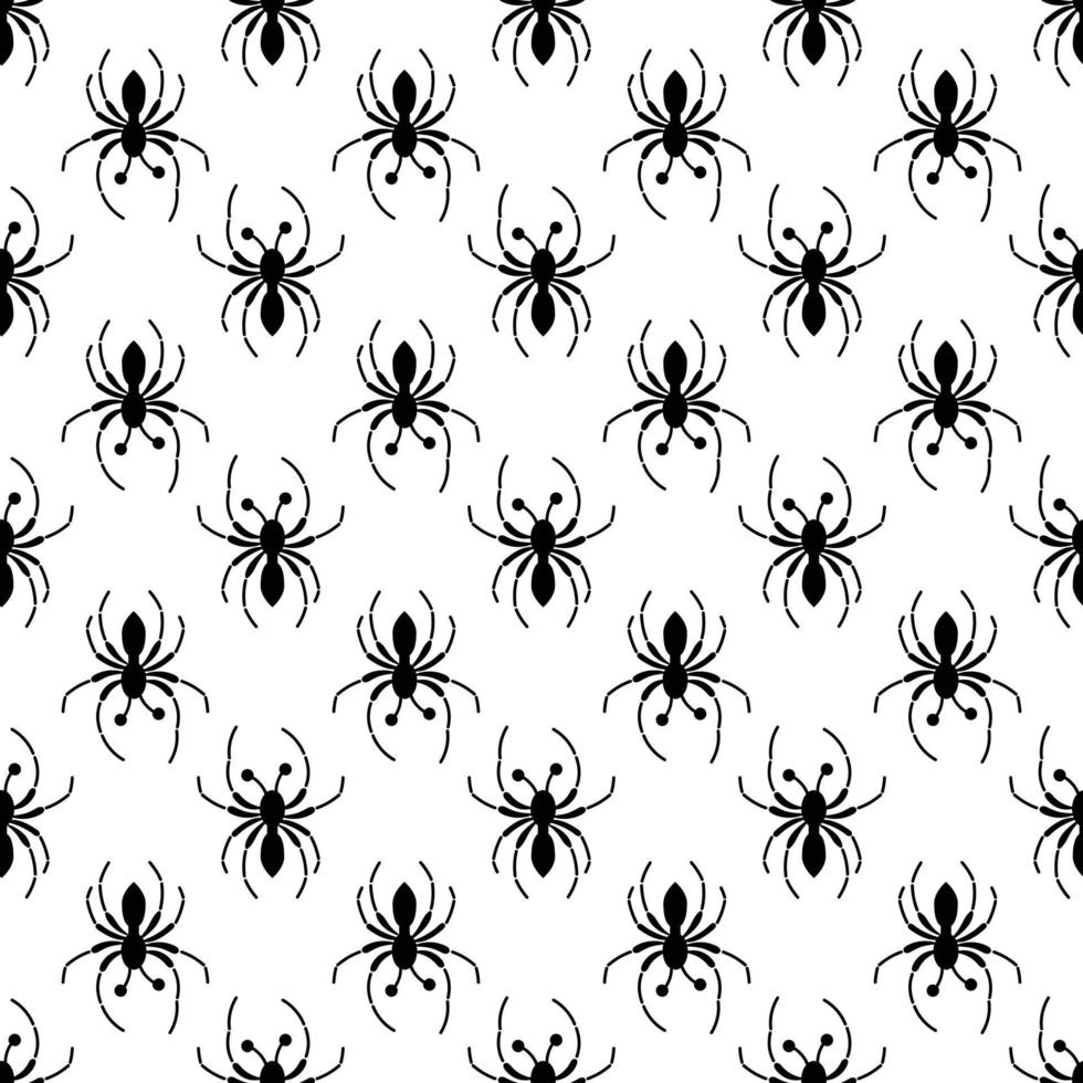 Halloween spider pattern seamless vector