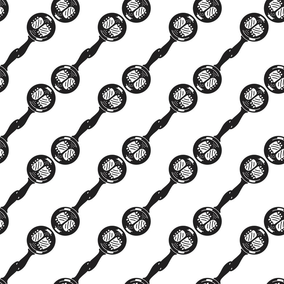 Steak on griddle pattern seamless vector