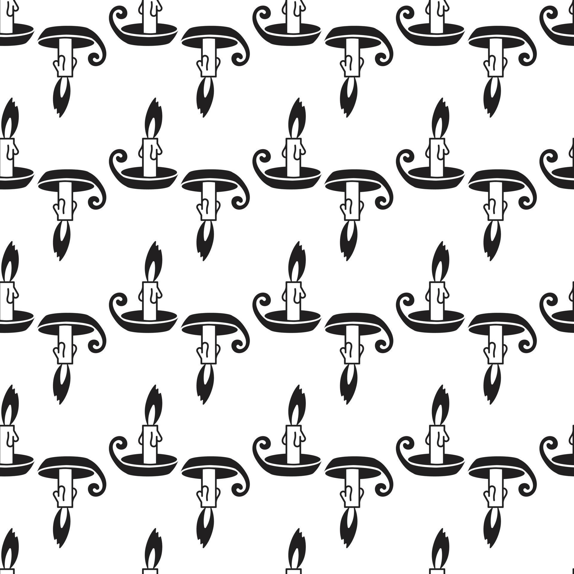 Candle pattern seamless vector 15881827 Vector Art at Vecteezy