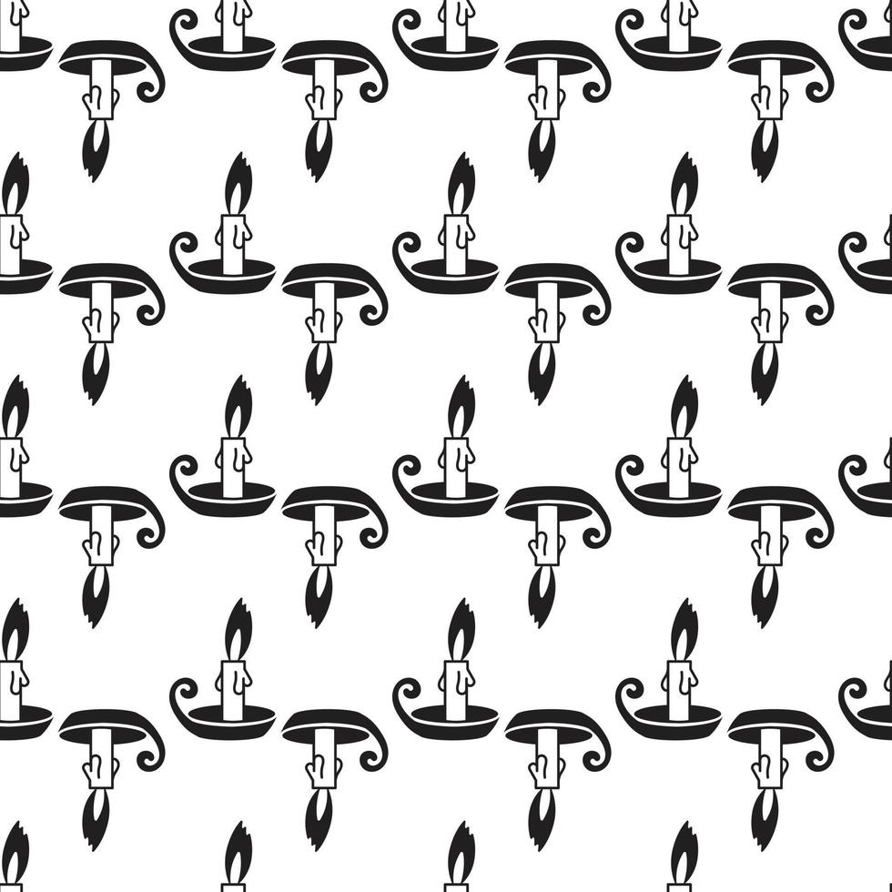 Candle pattern seamless vector