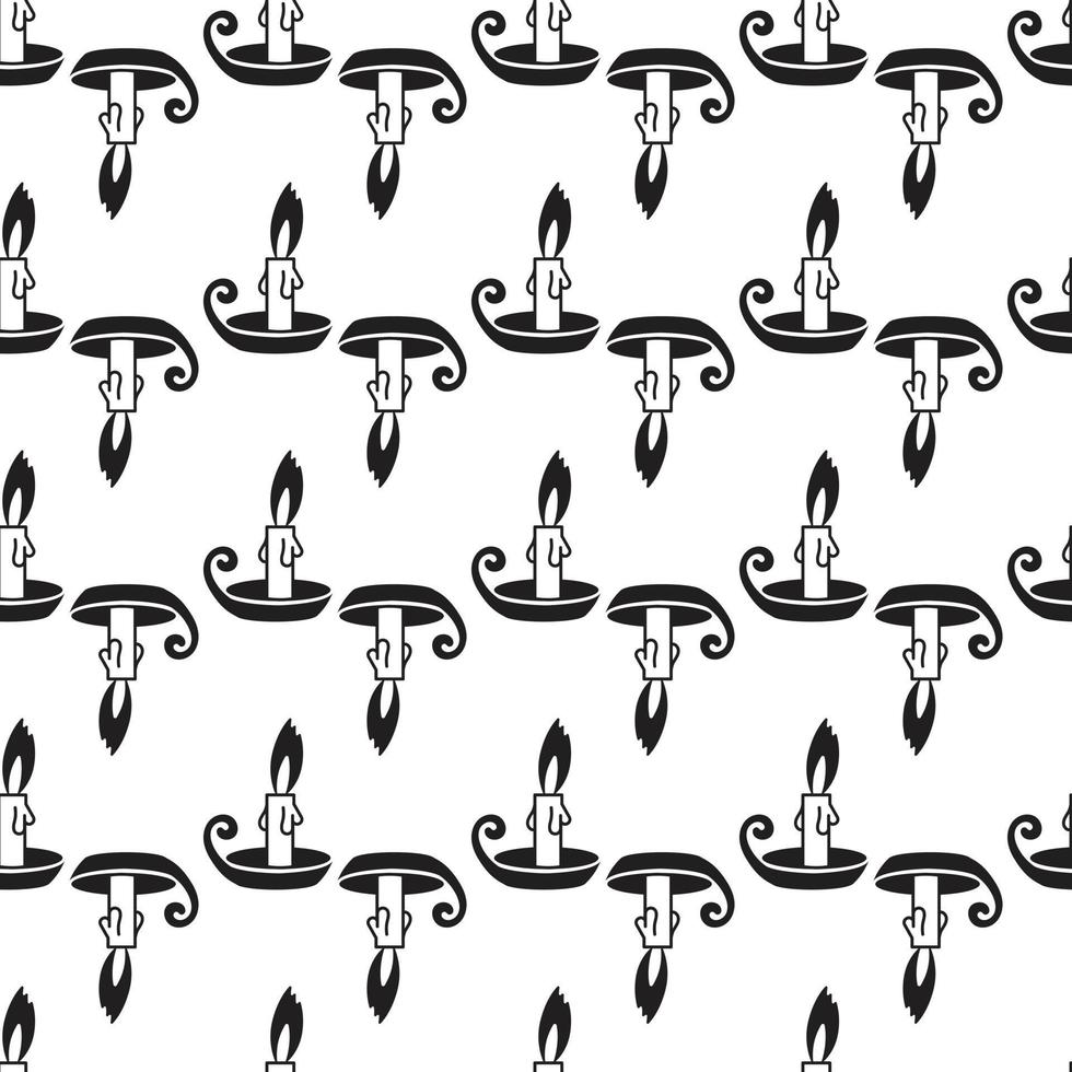 Candle pattern seamless vector